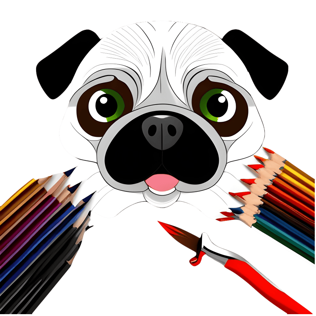 dibujo de un pug